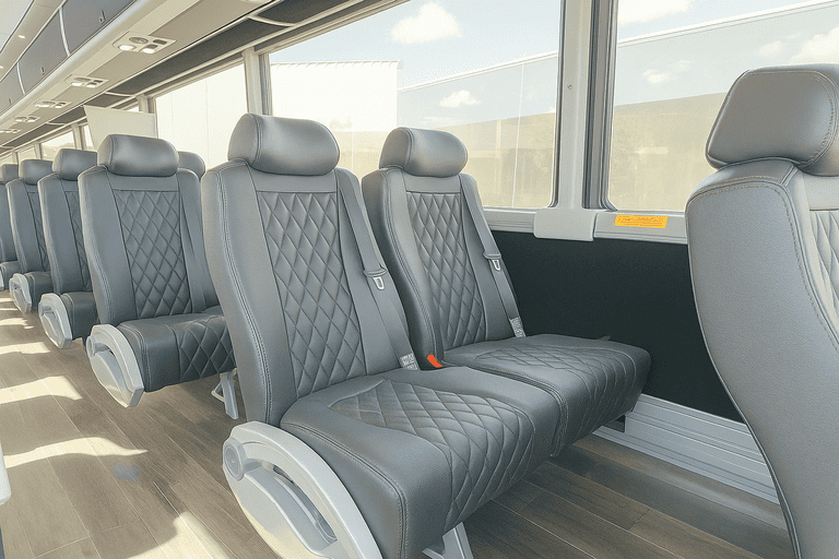 interior of Charter Bus Rental Richland charter bus